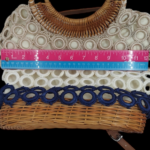 INC International Concepts Wicker Basket Crossbody / Handle Bag - Picture 9 of 10